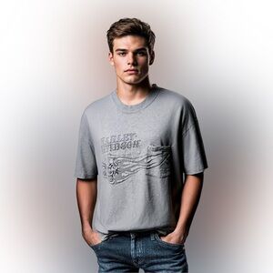 Men Harley Davidson gray Tshirt sz XL cotton thunderbird Albuquerque New Mexico